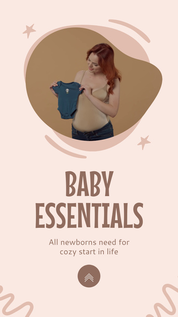 Cute Baby Essentials And Clothes Offer Instagram Video Story – шаблон для дизайну