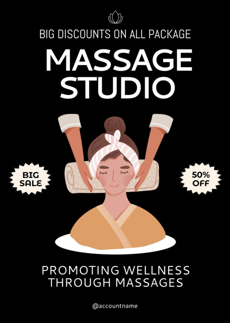 Designvorlage Massage Studio Special Offer für Flayer