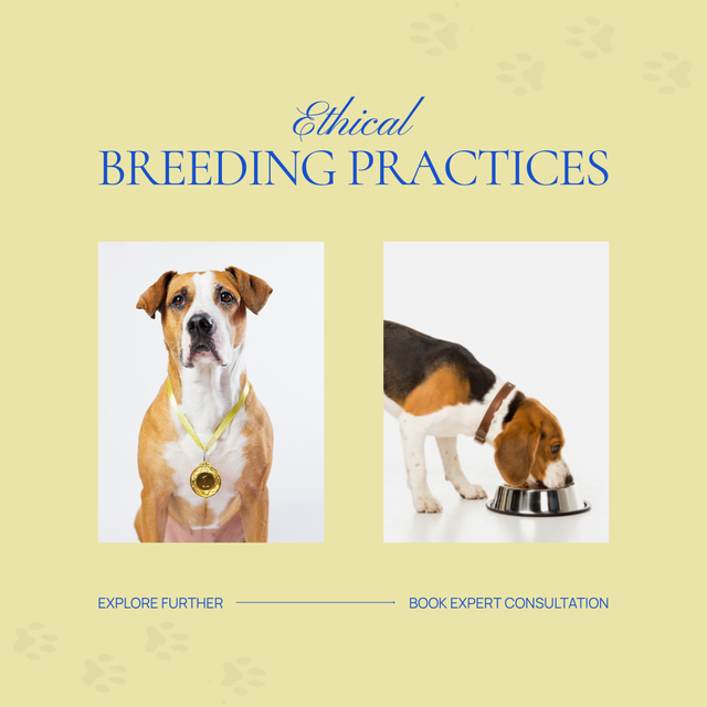 Designvorlage Ethical Breeding Practices Consultation With Booking für Animated Post