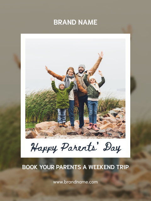 Parents Day Tour Advertisement Poster USデザインテンプレート