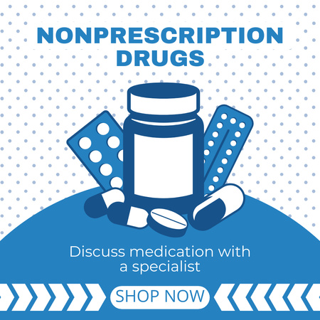 Sale of Nonprescription Drugs Animated Post Design Template