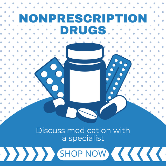 Sale of Nonprescription Drugs Animated Post Πρότυπο σχεδίασης