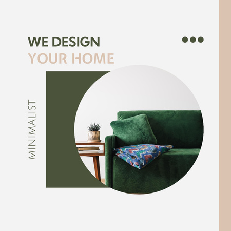 Minimalist Home Design Service Instagram AD Design Template