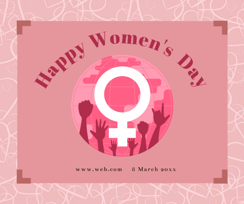 Women's Day Holiday Greeting Facebookデザインテンプレート