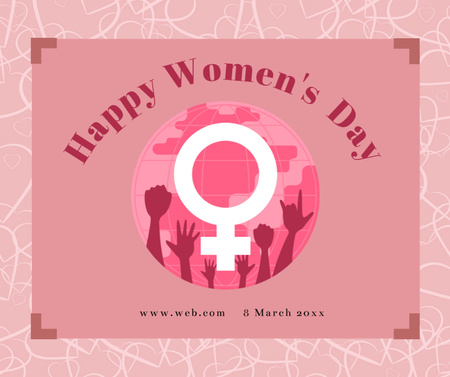 Women's Day Holiday Greeting Facebook Design Template