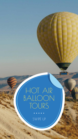Hot Air Balloon Flight Offer Instagram Story Design Template
