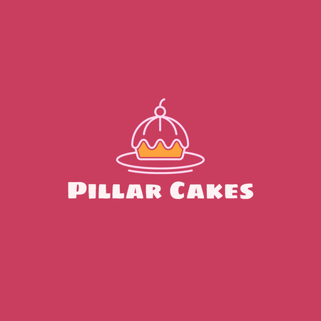 Modèle de visuel gâteaux de pilier, création de logo de boulangerie - Logo