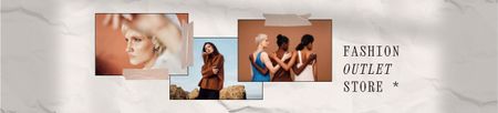Young Stylish Multiracial Girls Ebay Store Billboard Modelo de Design