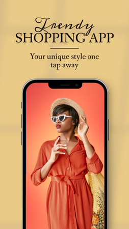 Platilla de diseño Trendsetting Shop And Style Mobile Application Offer Instagram Video Story