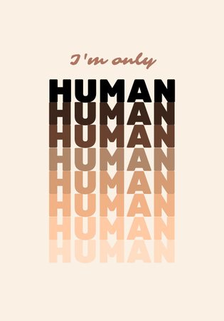 Text of Humans Equality Concept Poster 28x40in Design Template