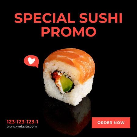 Sushi Restaurant Offer Instagram Design Template