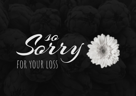 Card - Sorry for your lost Card Design Template
