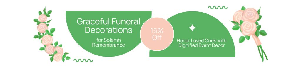 Graceful Funeral Flower Arrangements with Discount Ebay Store Billboard Πρότυπο σχεδίασης