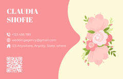 Wedding Agency Advertising with Cute Pink Flowers