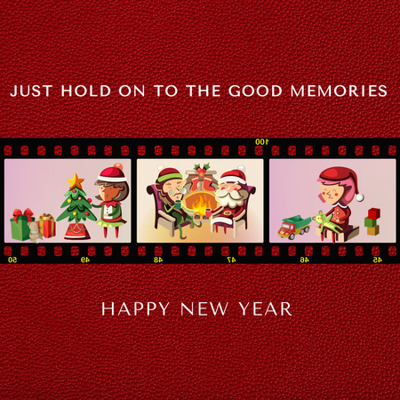 Template di design Memorabile saluto per le vacanze di Capodanno con regali Instagram