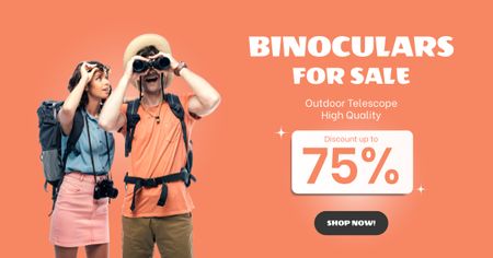 Binoculars for Sale Facebook AD Design Template