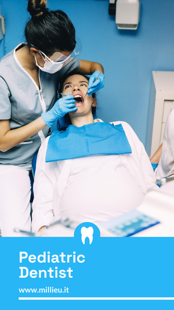 Highly Professional Pediatric Dentist Services Offer Instagram Story Design Template