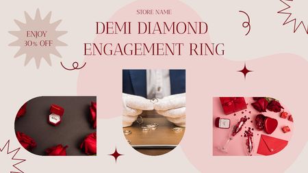Ontwerpsjabloon van Title van Engagement Rings Ad
