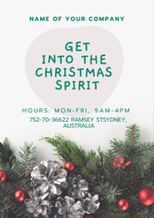 Announcement for the Midsummer Christmas Celebration With Fir Tree Twigs
