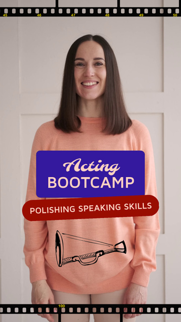 Ontwerpsjabloon van TikTok Video van Reputable Acting Bootcamp With Improving Speaking Skills