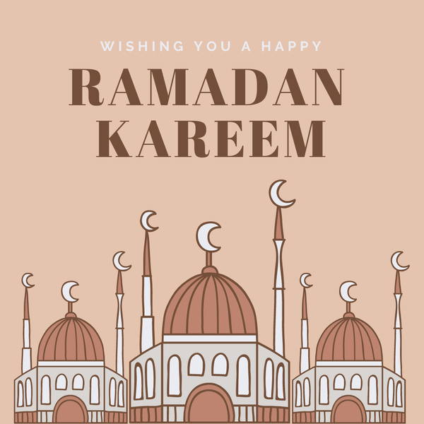 Beautiful Ramadan Greeting with Mosque