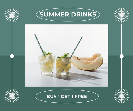 Template di design Summer Fruit Drinks Facebook