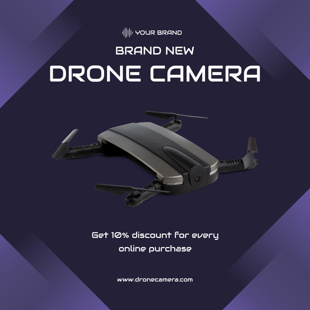 Plantilla de diseño de Offers Discounts for Ordering Camera Drones Online Instagram 