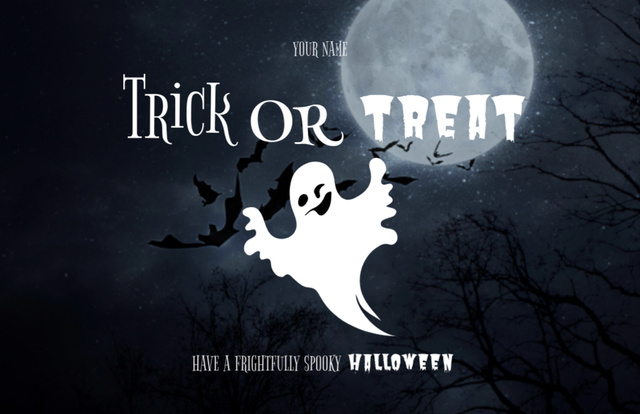 Spooky Phrase And Halloween's Celebration Night Flyer 5.5x8.5in Horizontal Πρότυπο σχεδίασης