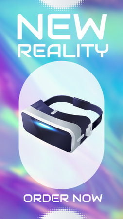 Fone de ouvido de realidade virtual à venda Instagram Story Modelo de Design