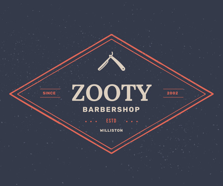 Designvorlage Barbershop Offer with Hairdressing Tool icon für Facebook