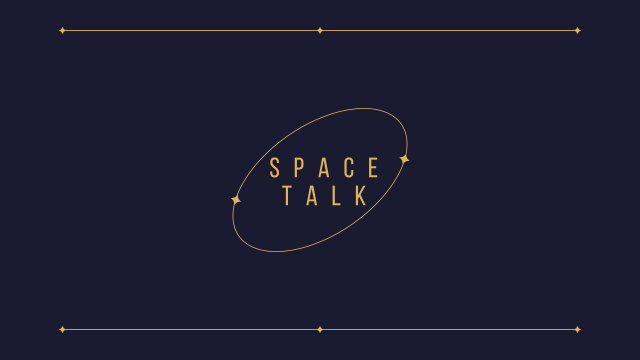 Space Talk on Blue Background Youtube Design Template