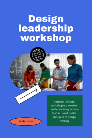 People on Design Leadership Workshop Flyer 4x6in Tasarım Şablonu