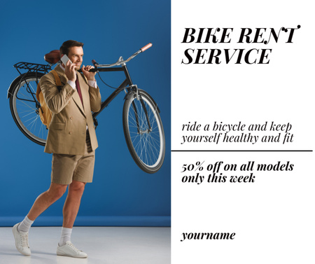 bicicletas da cidade para alugar Facebook Modelo de Design