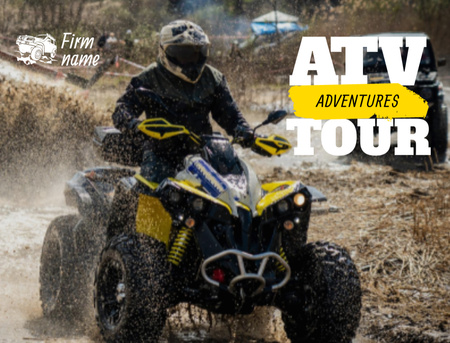 Extreme ATV Tours Offer Postcard 4.2x5.5in Design Template
