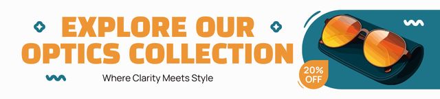Designvorlage Vivid Optics Collection with Huge Discount für Ebay Store Billboard