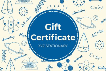 Platilla de diseño Offer for Scientific Courses Gift Certificate