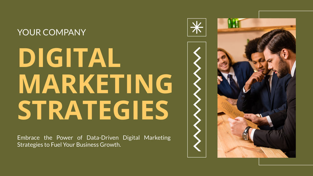 Effective Digital Marketing Strategies For Company Growth Presentation Wideデザインテンプレート