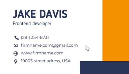 Oferta de serviços para desenvolvedores frontais Business Card US Modelo de Design