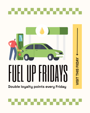 Päivittäiset polttoaineen hinnan alennukset Instagram Post Vertical Design Template