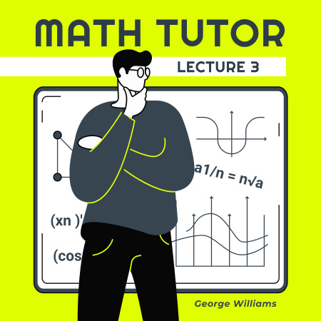 Plantilla de diseño de Episodio del programa de entrevistas sobre tutoría de matemáticas Podcast Cover 