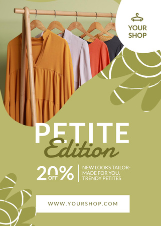 Petite Giyim Koleksiyonunda İndirim Fırsatı Flayer Tasarım Şablonu
