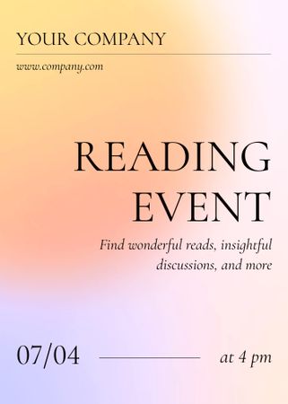 Ontwerpsjabloon van Invitation van Reading Club Invitations