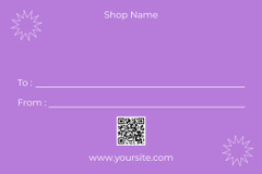 Gift Voucher for Stationery Store in Purple