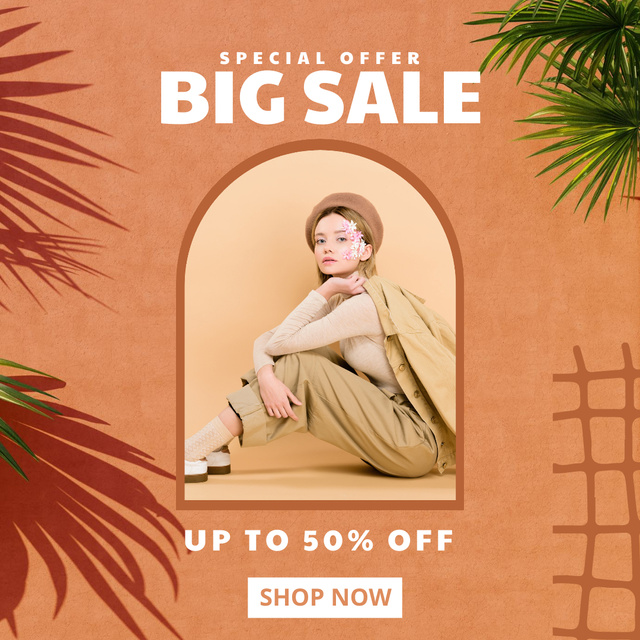 Big fashion sale special offer Instagram tervezősablon