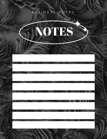 Business Planner with Palm Leaf Shadows Notepad 107x139mm Modelo de Design