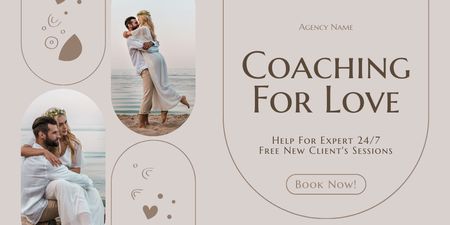 Coaching Services for Love Twitter Design Template