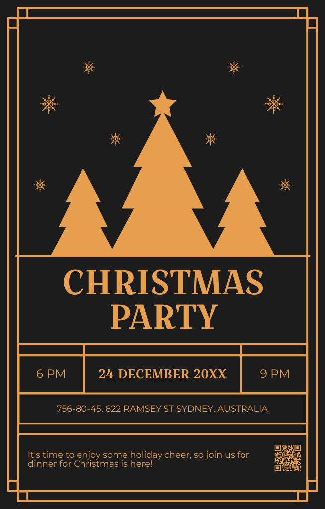 Platilla de diseño Christmas Celebration with Minimalistic Fir-Tree Decoration Invitation 4.6x7.2in