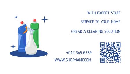 Platilla de diseño Offer of Carpet Cleaning Services Business Card US