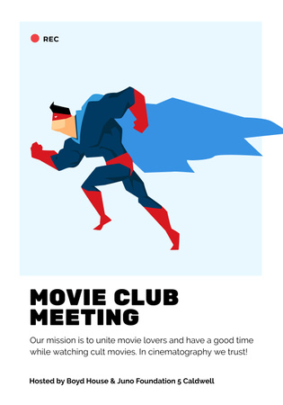 Movie club meeting Poster 28x40in Design Template
