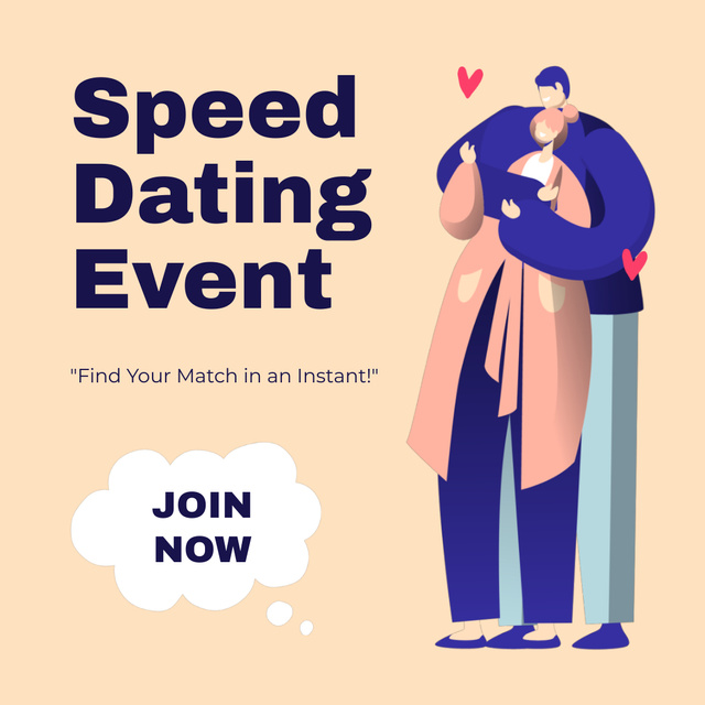 Plantilla de diseño de Announcement of Speed ​​Dating Event for Singles Animated Post 